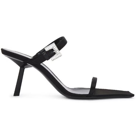 NIB Saint Laurent Hope Crystal-Buckle Slingback Sandal, Size 37.5 - Picture 1 of 4